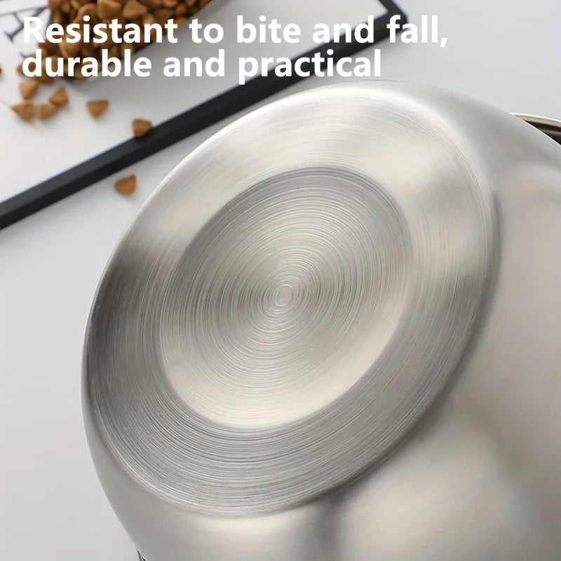 KEMORELA Large Stainless Steel Dog Bowls Metal Premium Bowl for Pets Sturdy and Durable Thick Smooth Metal Food and Water Dishes