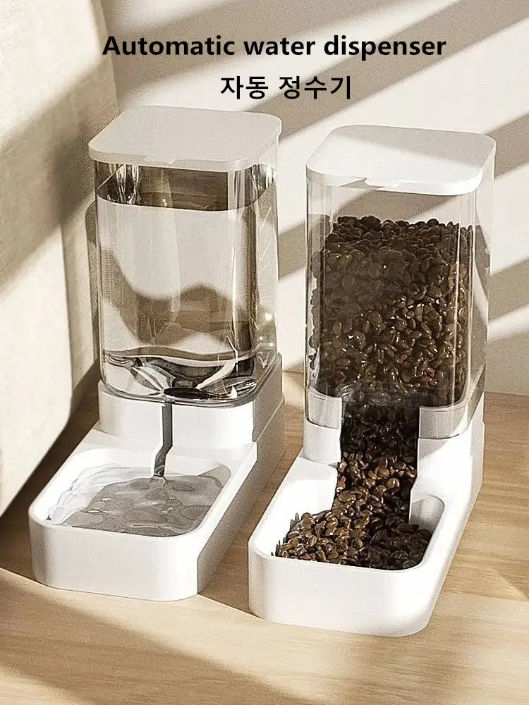 Dog Automatic Feeder Transparent Automatic Gravity Cat Water Bowl High Capacity Food Storage