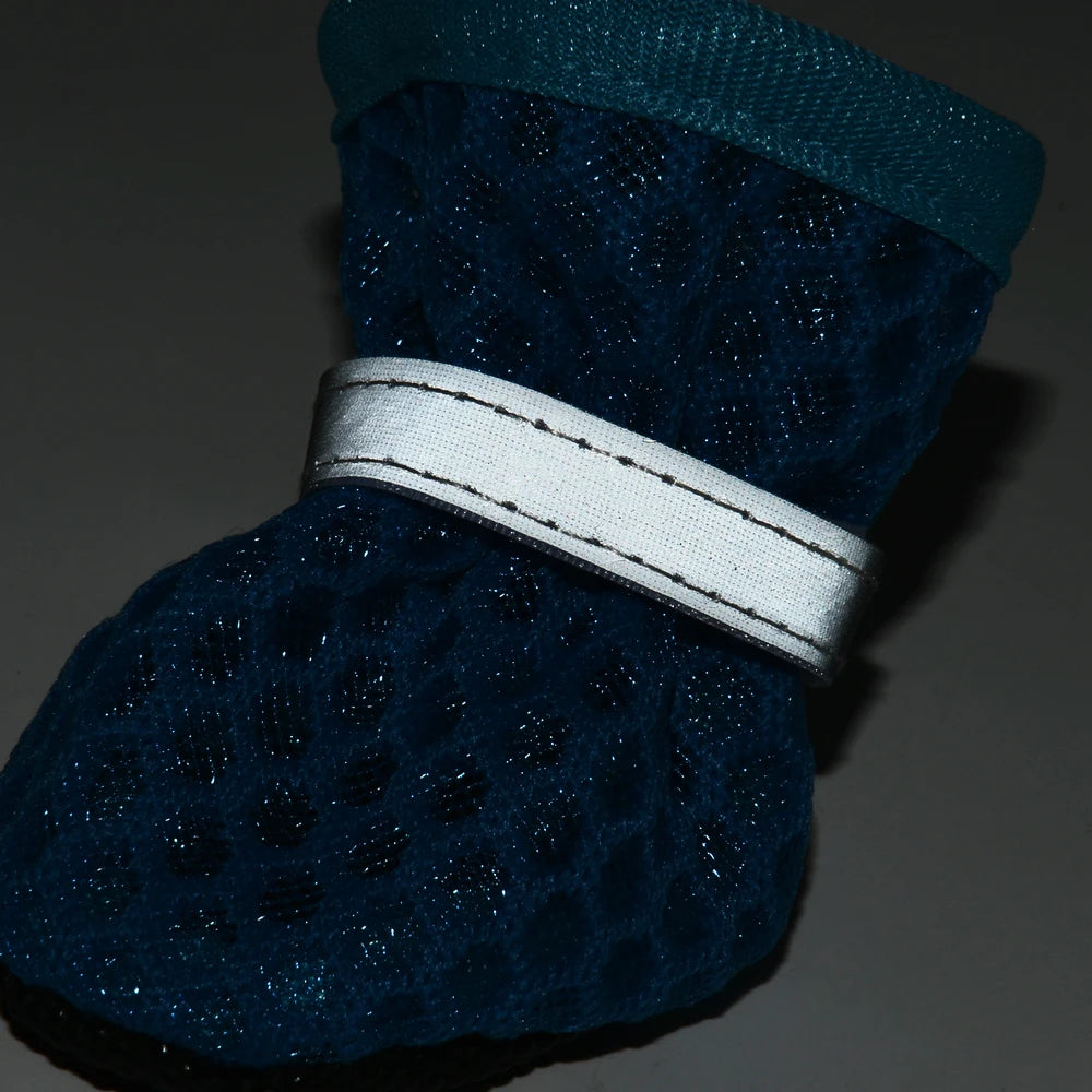 Cooling Dog Shoes for Small Medium Dogs Cat Non-Slip Breathable Reflective 4pc/Set Puppy Boots Sneaker Pug Chihuahua Pet Suplies