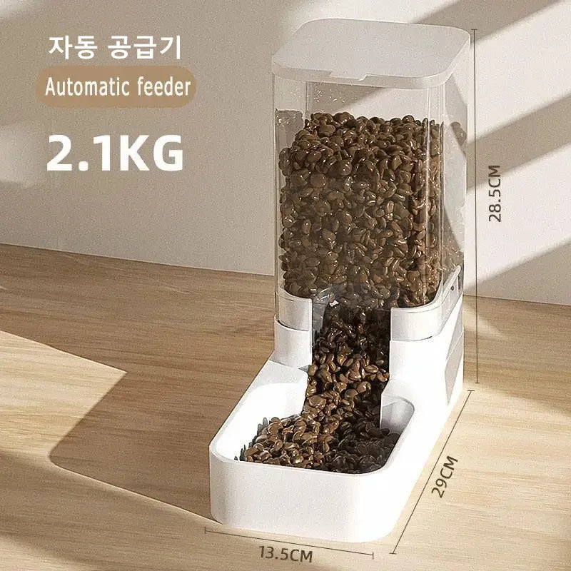 Dog Automatic Feeder Transparent Automatic Gravity Cat Water Bowl High Capacity Food Storage