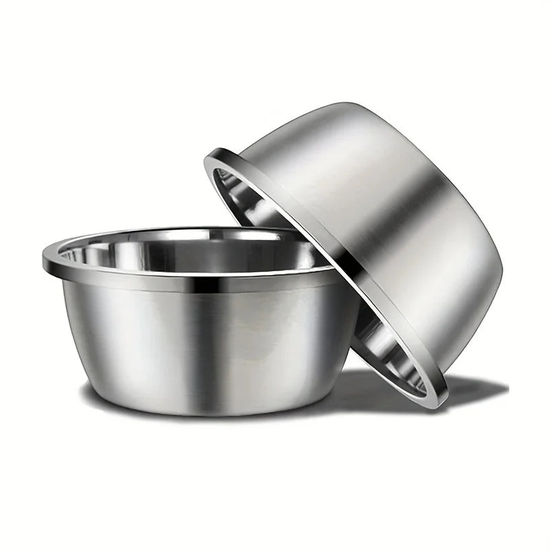 KEMORELA Large Stainless Steel Dog Bowls Metal Premium Bowl for Pets Sturdy and Durable Thick Smooth Metal Food and Water Dishes