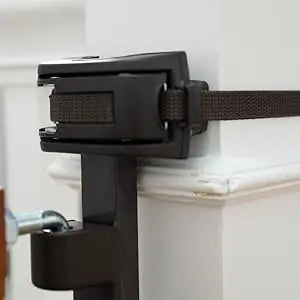 Wood Banister & Stair Safety Pet and Baby Gate, 32"-48" Wide, 33" Tall, Install Banister to Banister or Wall, Wall in Doorway