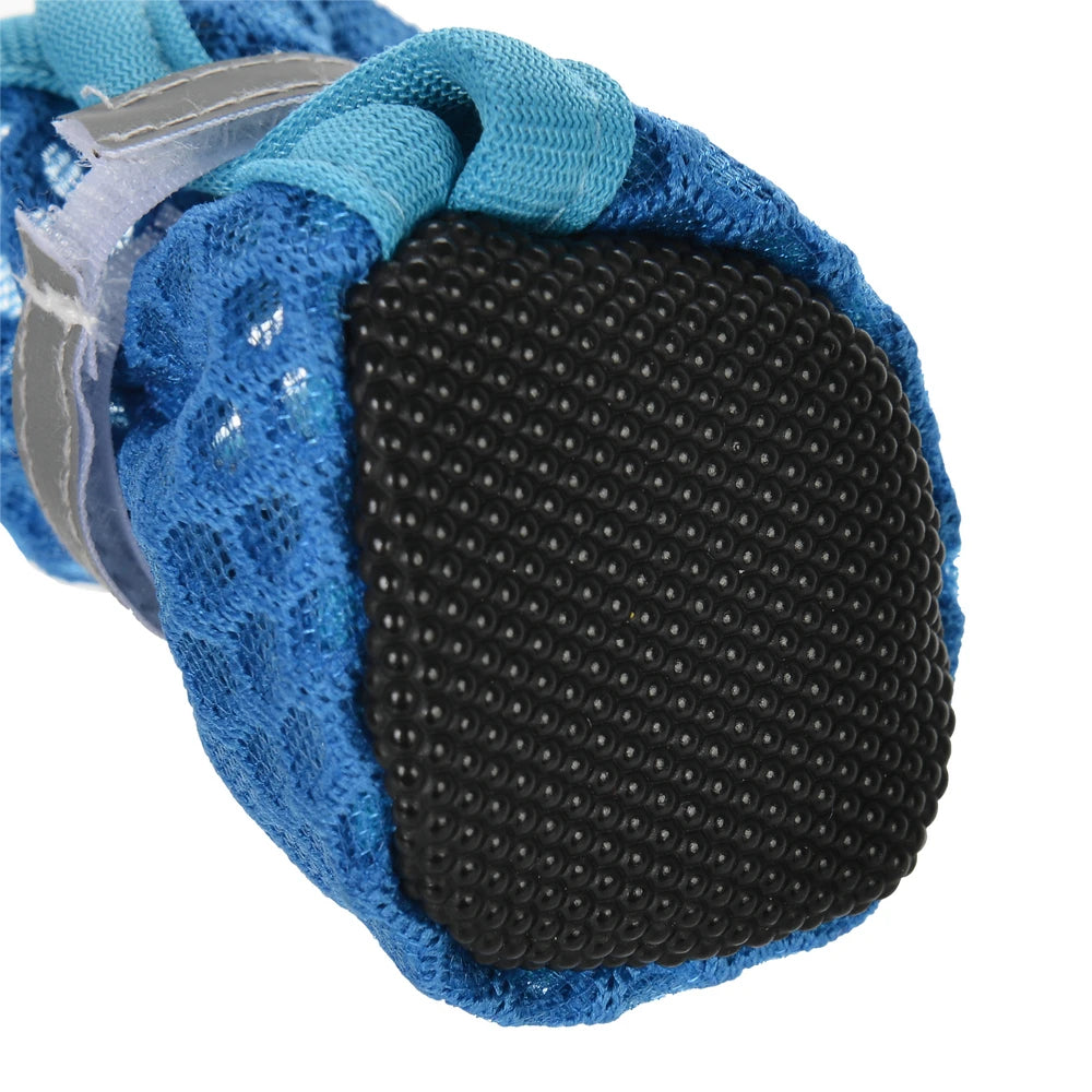 Cooling Dog Shoes for Small Medium Dogs Cat Non-Slip Breathable Reflective 4pc/Set Puppy Boots Sneaker Pug Chihuahua Pet Suplies