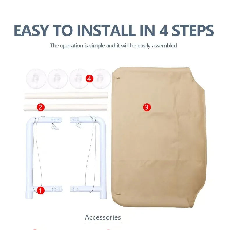 Cat hammock, cat window suction cup, cat nest, cat climbing frame, suspended balcony, glass, sun drying, pet cat bedding supplie