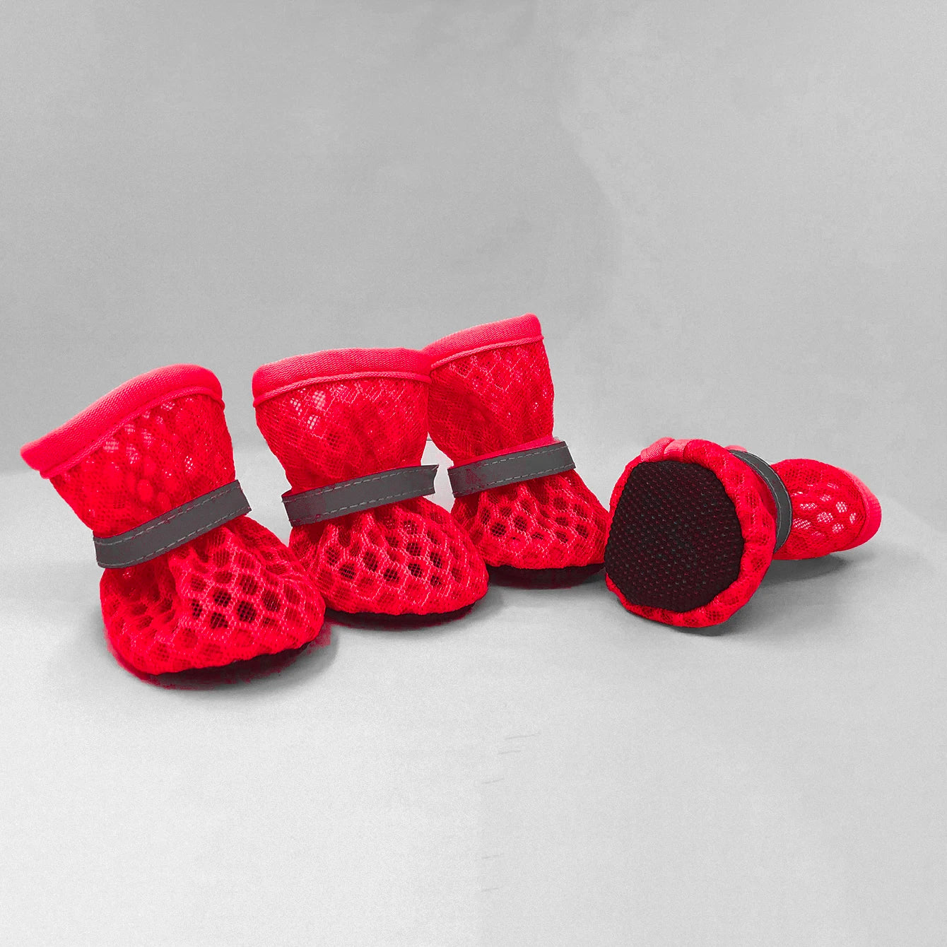 Cooling Dog Shoes for Small Medium Dogs Cat Non-Slip Breathable Reflective 4pc/Set Puppy Boots Sneaker Pug Chihuahua Pet Suplies