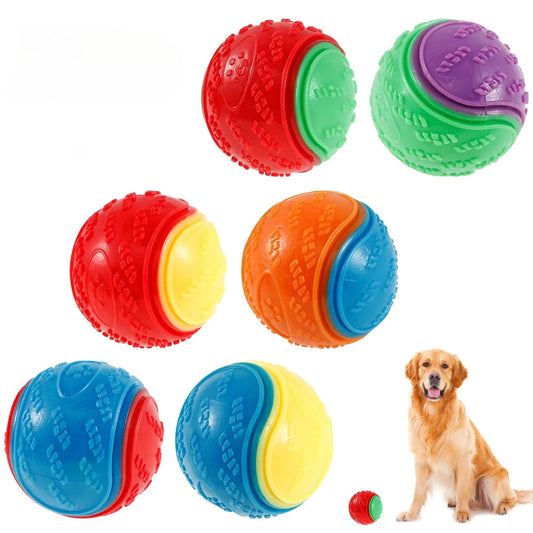 1Pcs Squeaky Balls Toys Dogs Interactive Toys TPR Dog Chew Toy for Dog Pet Teeth Cleaning Bite Resistance  Pet Supplies